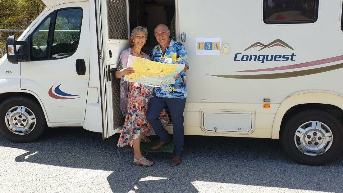ON THE ROAD: U3A chair Peter Alcock and his wife Barbara are on a mission to visit as many branches as they can.