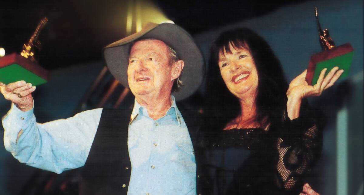 MURPHY'S LAW: Norma O'Hara Murphy will perform at the Slim Dusty Music Festival. Pictured with Slim in 2001. Photo: June Underwood