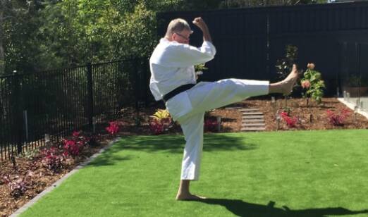 NO MEAN FEET: Garry Maher has gone from overweight and dangerously unhealthy to 3rd Dan karate black belt in 13 years. 