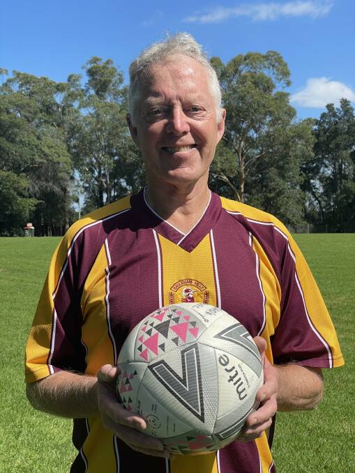 LIFE GOALS: Terry Minton, pictured in his Baulkham Hills FC kit, says it's never too late to play football. 