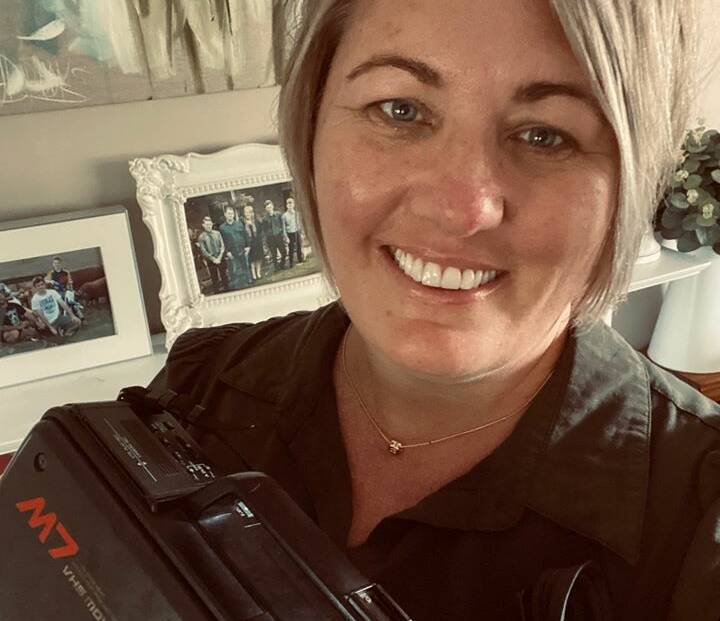 Ms Sellings reunited with the VHS. Photo: Hughenden police.