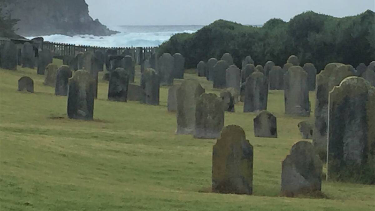 The older part of the graveyard at Norfolk Island tells many stories, including tales of repeated convict rebellions. Photo by Kathy Sharpe.