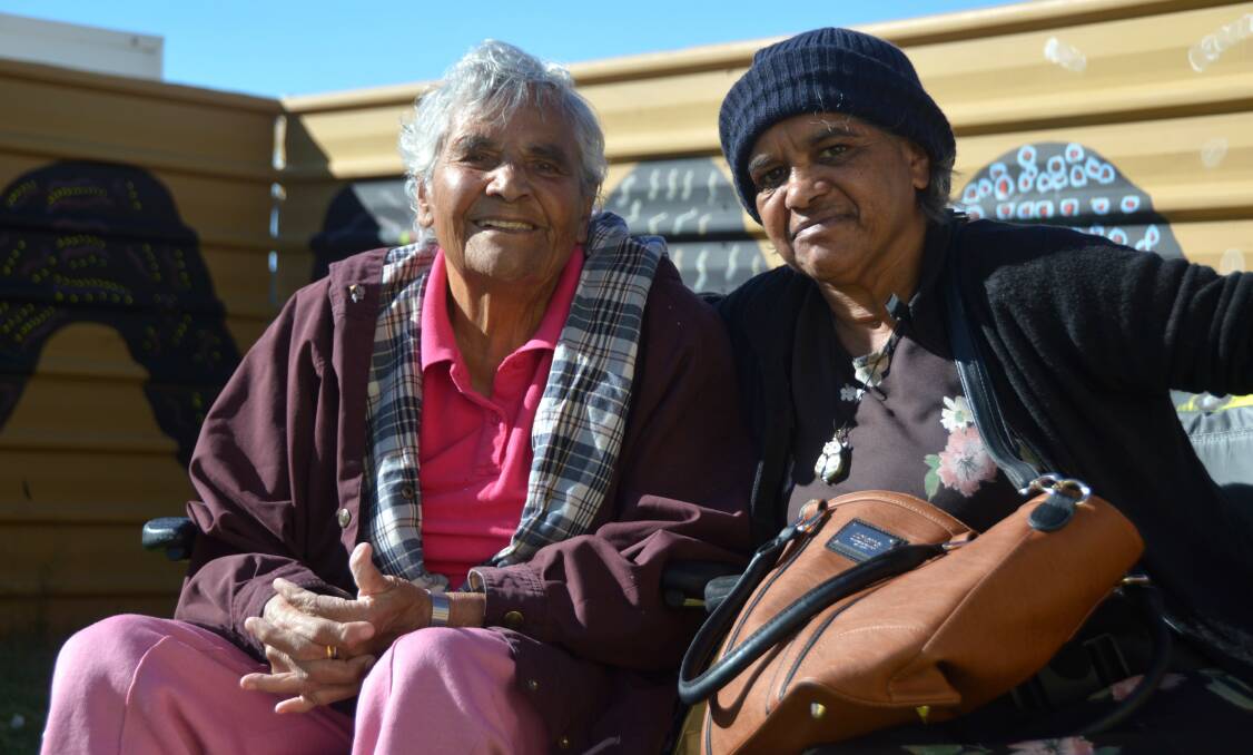 PIONEER: Faith Thomas with her good friend Joan McDonald at the Wami Kata Old Folks home in Port Augusta.