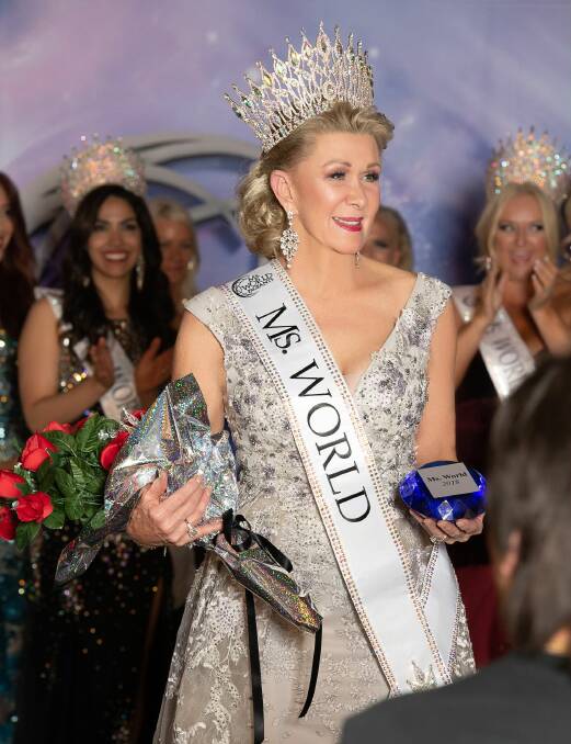 Crown with a cause: Sylvania massage therapist Robyn Canner won Ms World 2018. She is passionate about raising awareness of cancer after her son died of non-Hodgkin's Lymphoma.