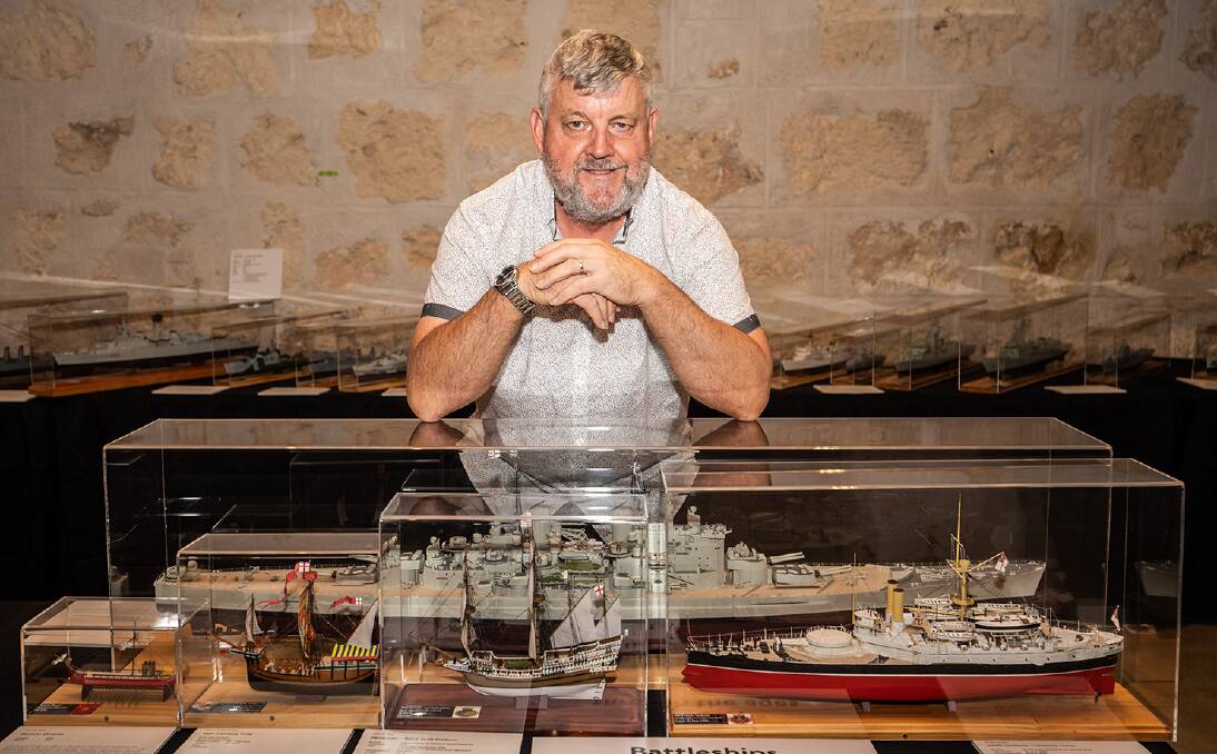 ATTENTION TO DETAIL: Gerry Westenberg with a selection of his models, each of which takes him months to build. Photo: David Nicolson