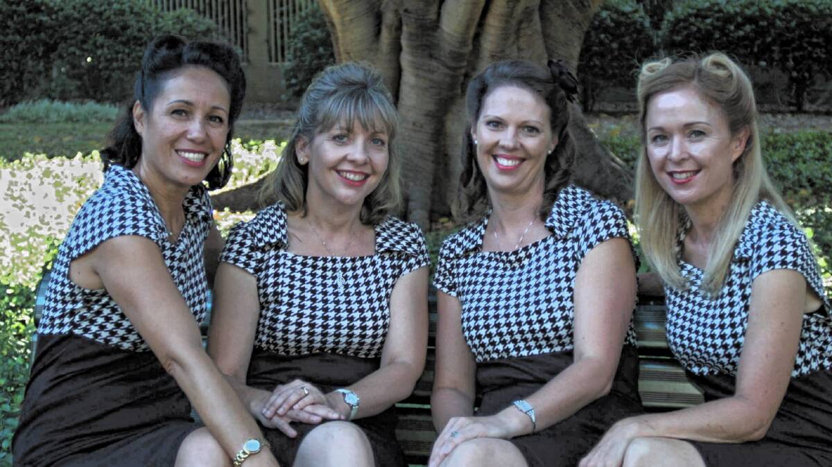 BUSY BEES: (from left) Kiri Ruffin, Katie McMahon, Sharelle Walker and Sue Summers also perform at retirement villages, birthdays, high teas and more.