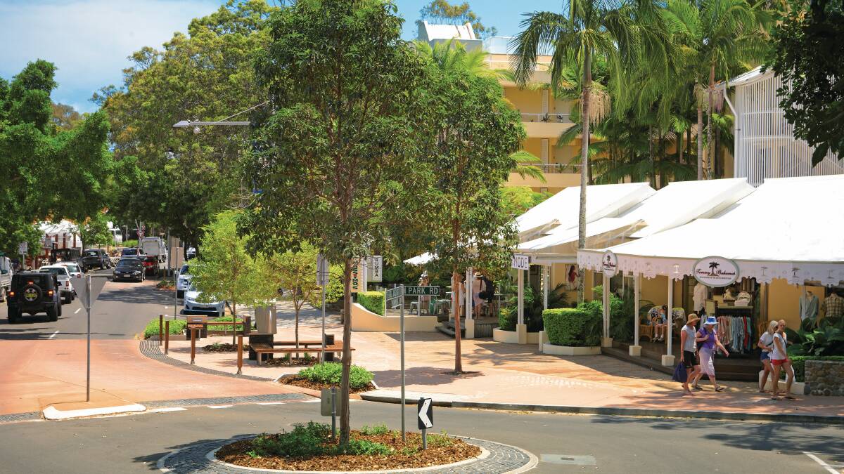 BLISS: Sunny Hastings Street. Noosa, just a step from the beach. Photo Tourism and Events Queensland.