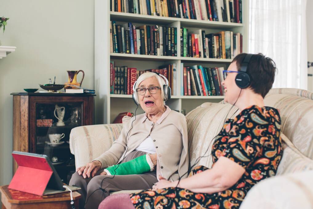 Dimity's first "test run" of recording an audio life story was with her mum, Anne Brassil, who at 86 has plenty of life experience to share.