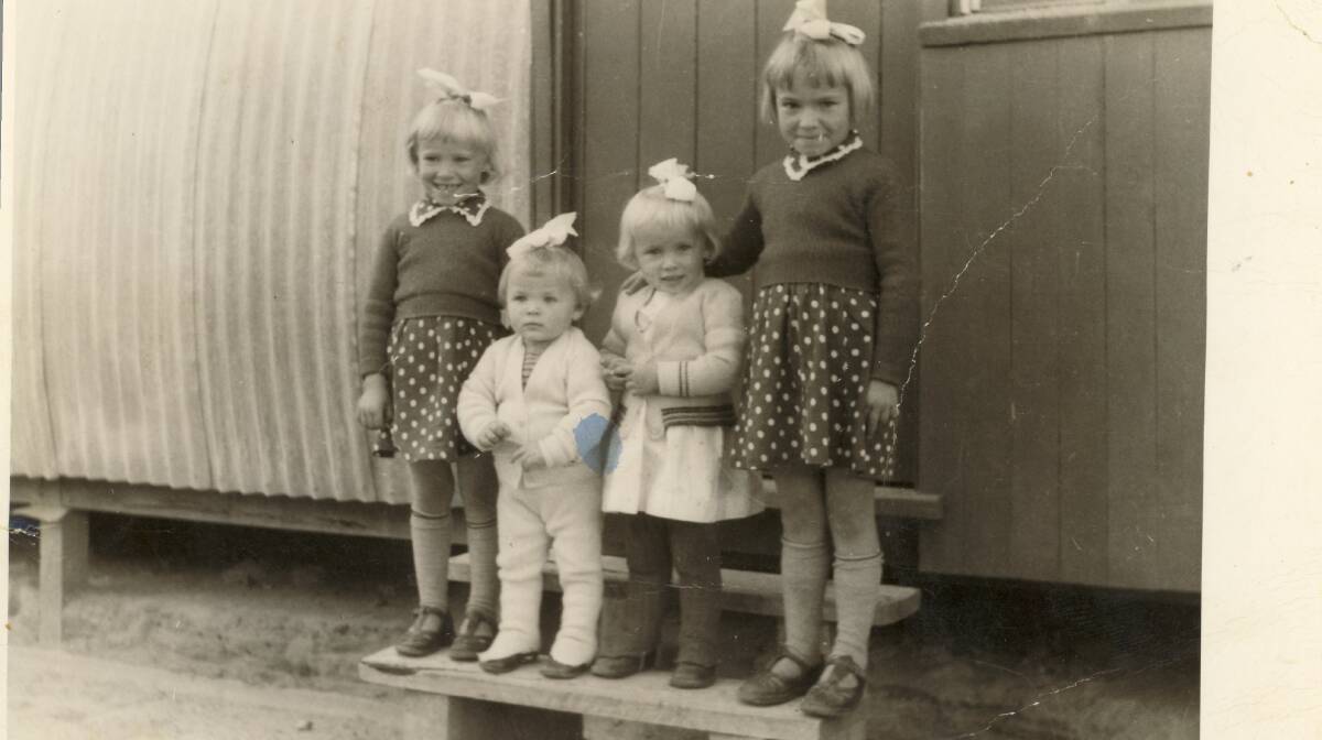 Boleslaw and Franciszka Swist (far right with eldest daughter Irene). Other camp residents became like extended family. The camp had its own Polish priest.