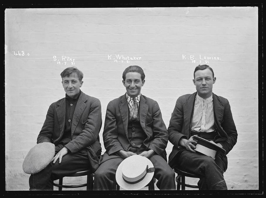 WHO? US?: Suspects of a break, enter and steal in a photo taken in 1921. Picture: NSW Police Forensic Photography Archive/ Sydney Living Museums.