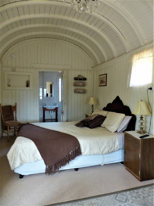 A quirky 1960s train carriage has been transformed into a comfortable B&B. Photo Sandy Guy.