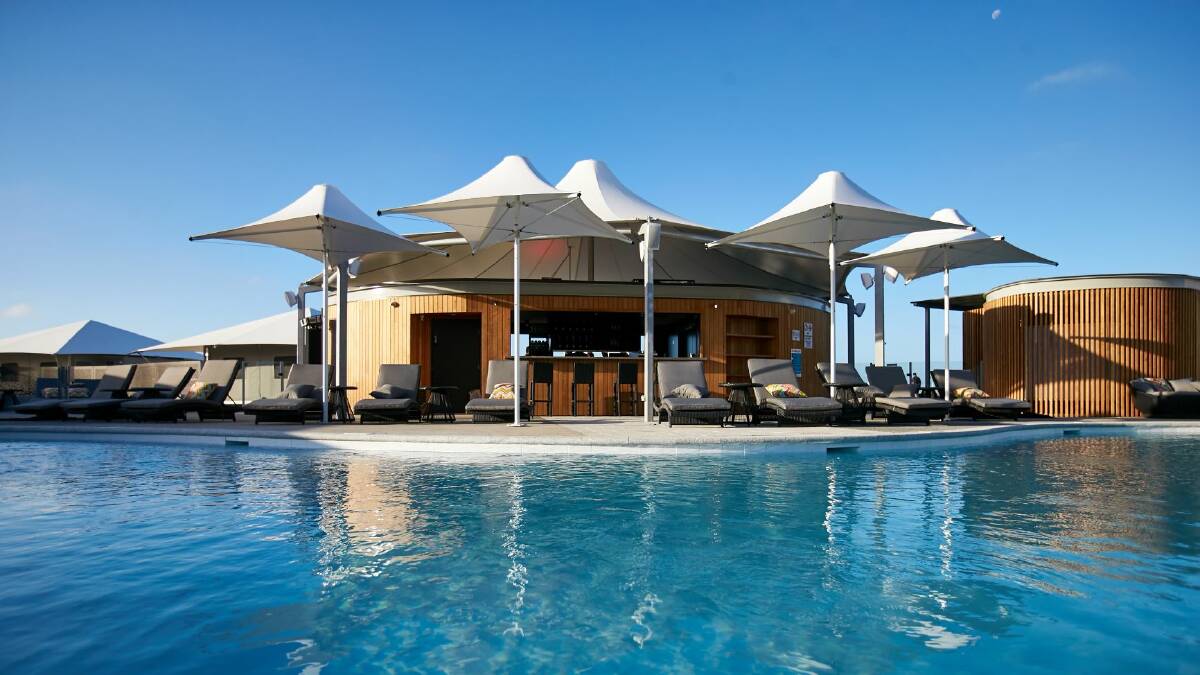 CENTREPIECE: With its pool and bar, Pinky’s Beach Club is a great place to relax.