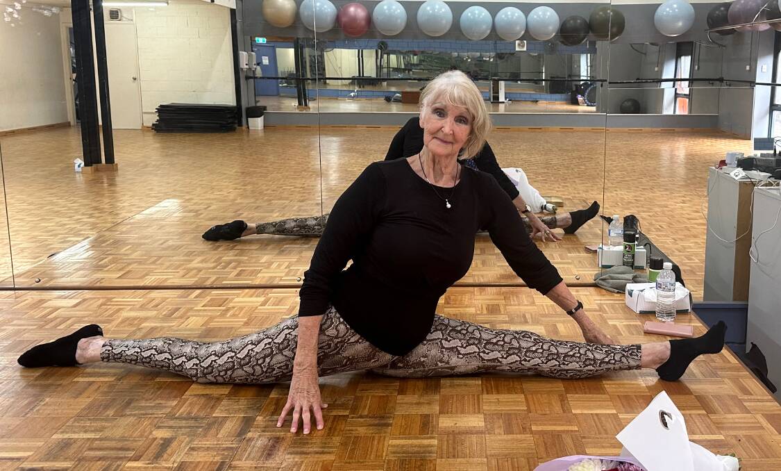 Agile Colleen Kluwen can still do the splits. Photos by Hazel Bradley