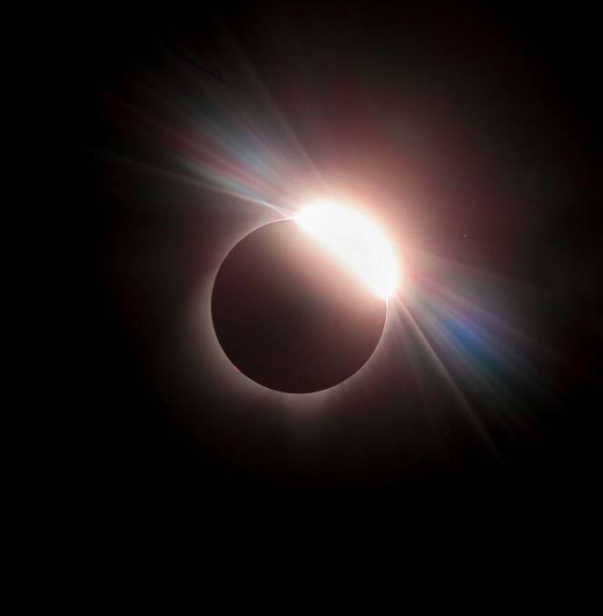 ETERNALLY YOURS: Total solar eclipse diamond ring taken from Madras, Oregon, in the US. 