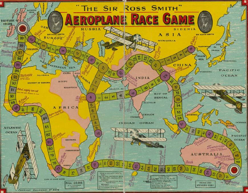 PINK MARKS THE EMPIRE: The daring pair were commemorated and commercialised in all sorts of ways, including this board game.