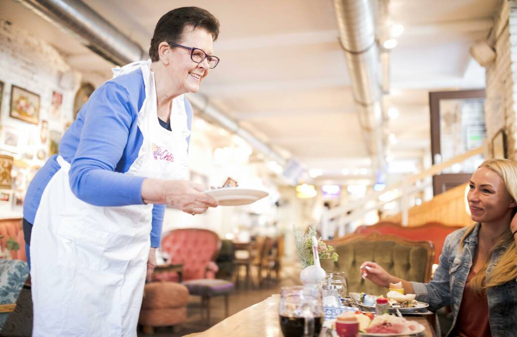 WIN-WIN: As well as being a kaffeehaus serving delicious things, Vollpension is a place where seniors with the skills can do what they do best: baking cakes.