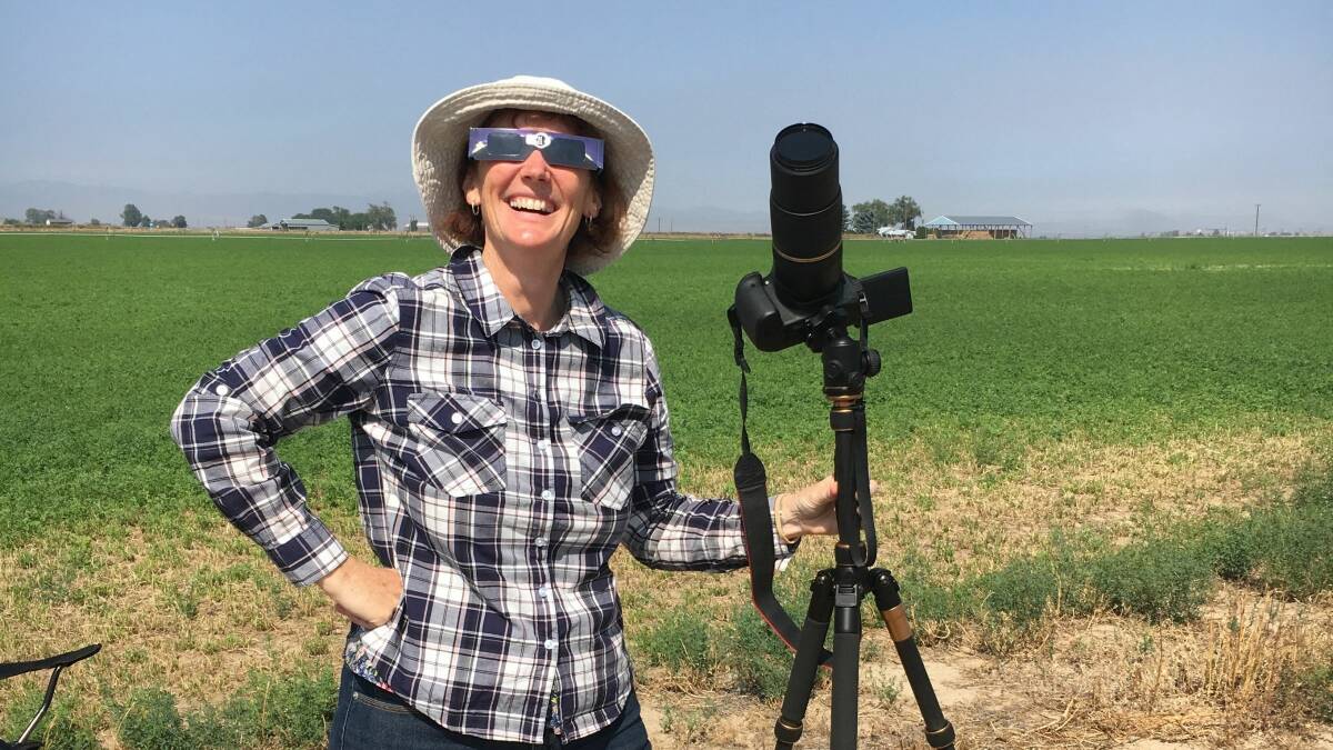 FOLLOWING THE SUN: Carol Redford preparing for the Great American Eclipse of August 2017. 