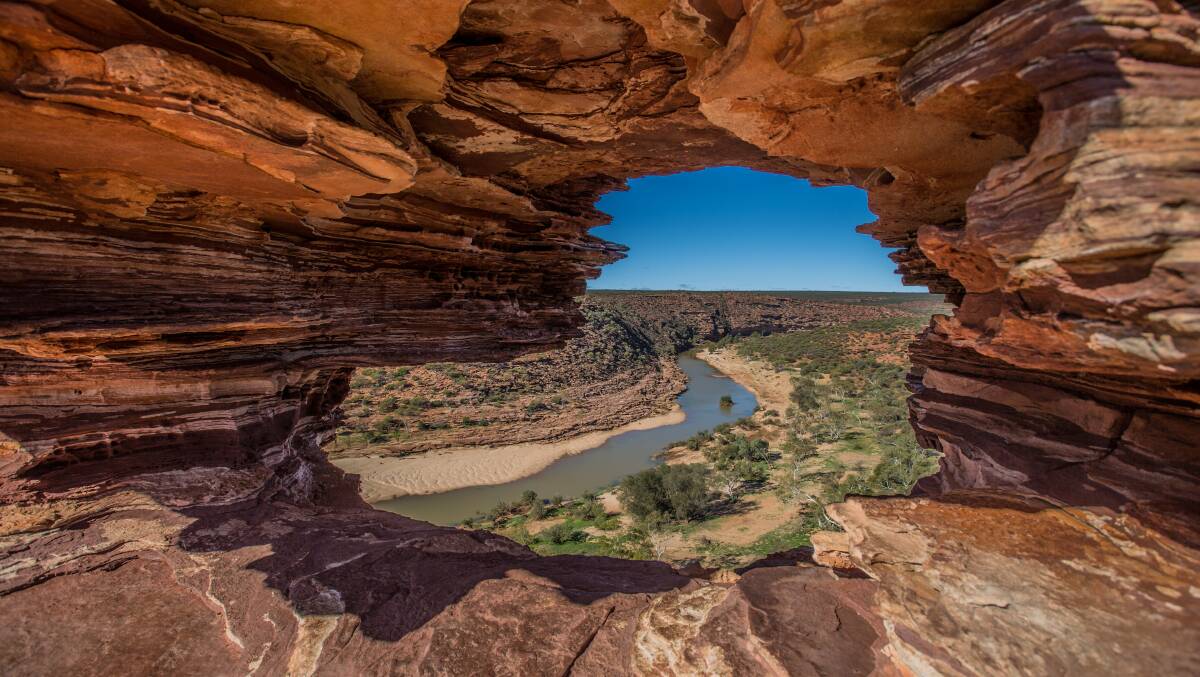 PEEK-A-BOO: Nature's Window, on the opposite side of the Murchison River.
