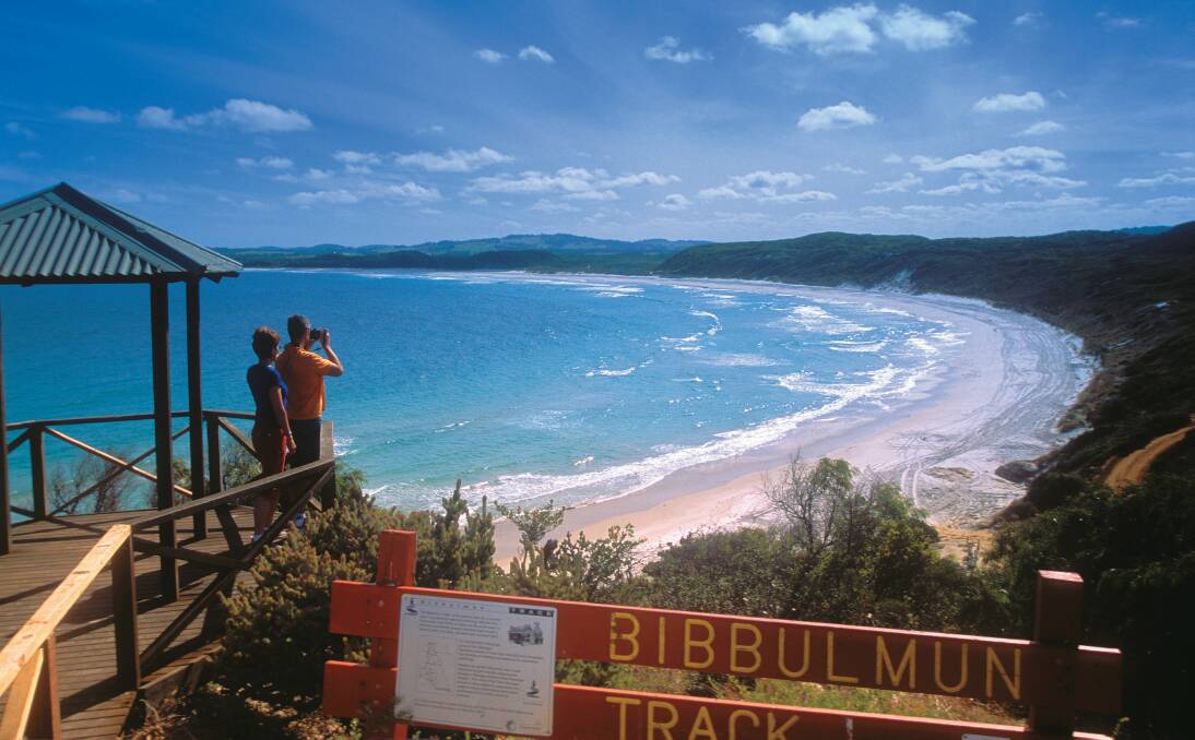 WHAT A VISTA: Perkins Beach from the Bibbulmun Track lookout, near Albany - just one of the spectacular sights to behold along the 1000km trail. 