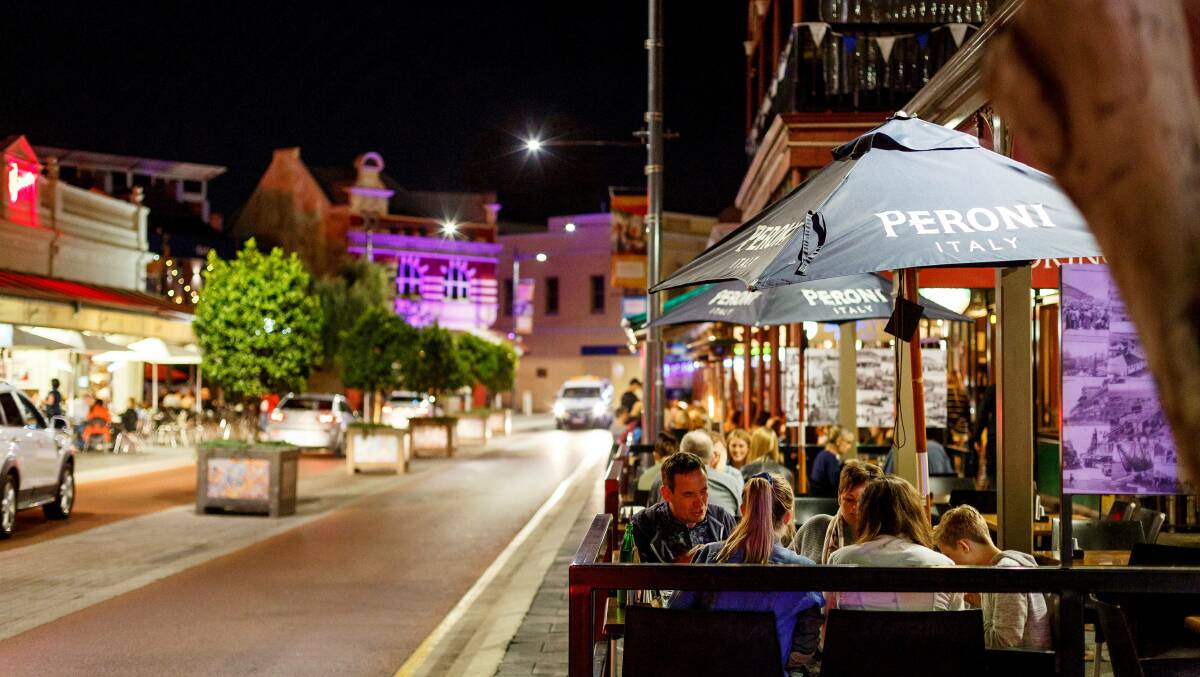 Fremantle's balmy weather is a drawcard for diners at Sandrino restaurant on Market Street. Pictured supplied by This is Fremantle Marketing