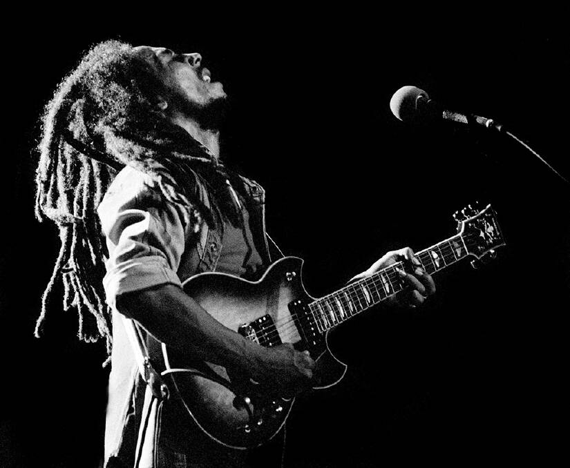 MR REGGAE: Bob Marley at the Apollo Stadium in Adelaide, 1979. Photo: Eric Algra