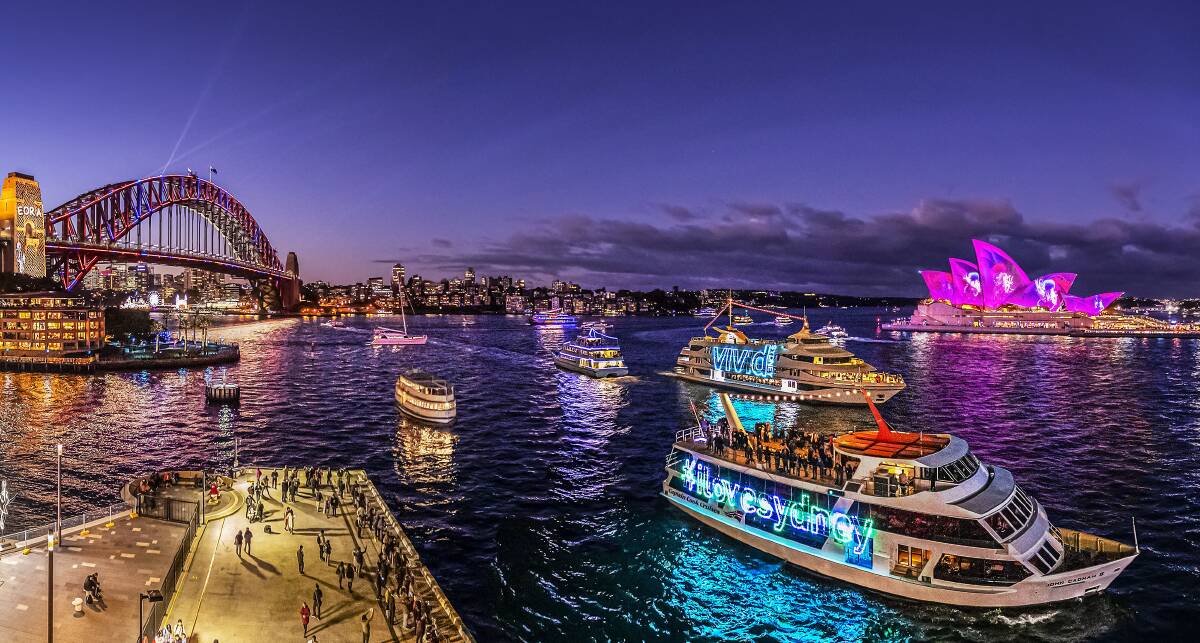 PREPARE TO BE DAZZLED: One of the most spectacular ways to enjoy VIVID is from the water.