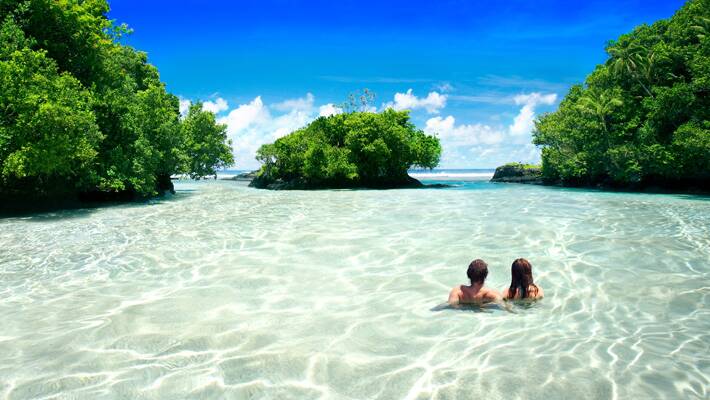 PRISTINE: Samoa's sparkling beaches and coves are the perfect escape from the woes of the world.
