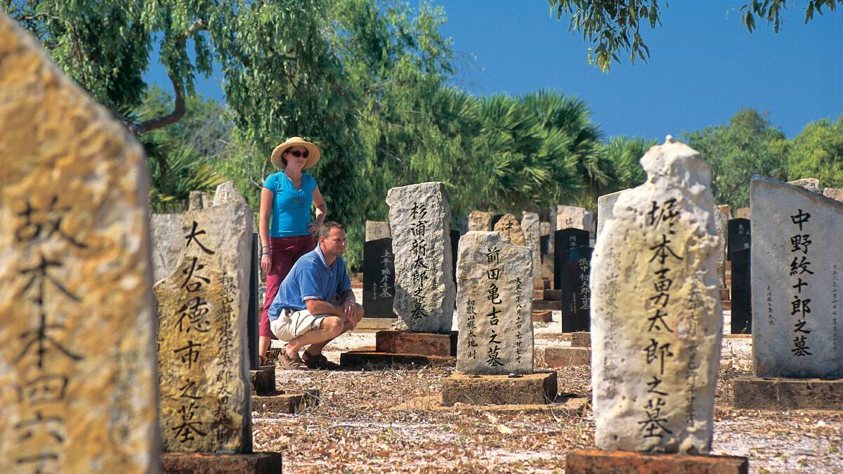 POIGNANT: The Japanese Pearlers Cemetery in Broome tells a story in stone of brave men who died far from home. 