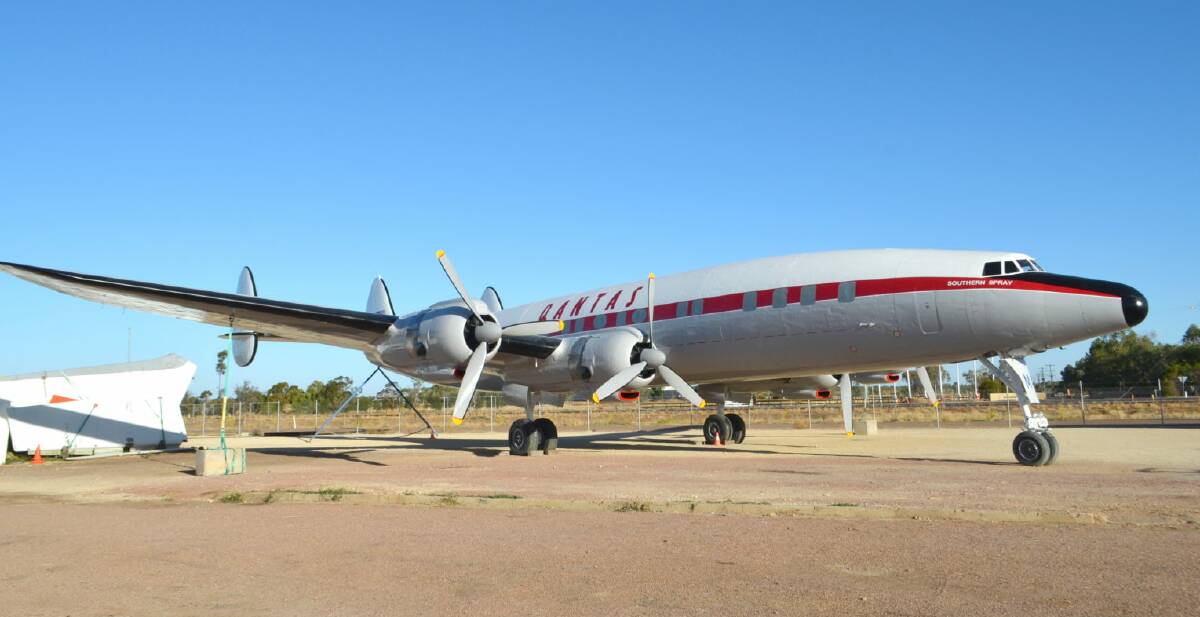 RARE AND WONDERFUL BIRD: The restored Super Constellation doesn't look a day over 60 with its old-style Qantas livery. 