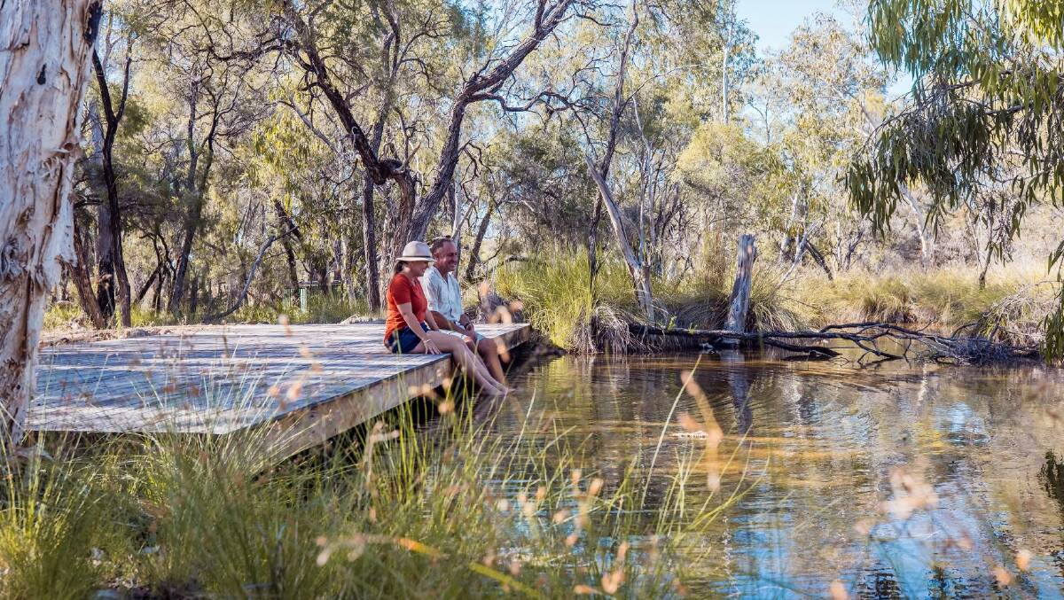 BUBBLES FROM BELOW: Julia Creek's artesian baths. Photo: Tourism and Events Queensland. 