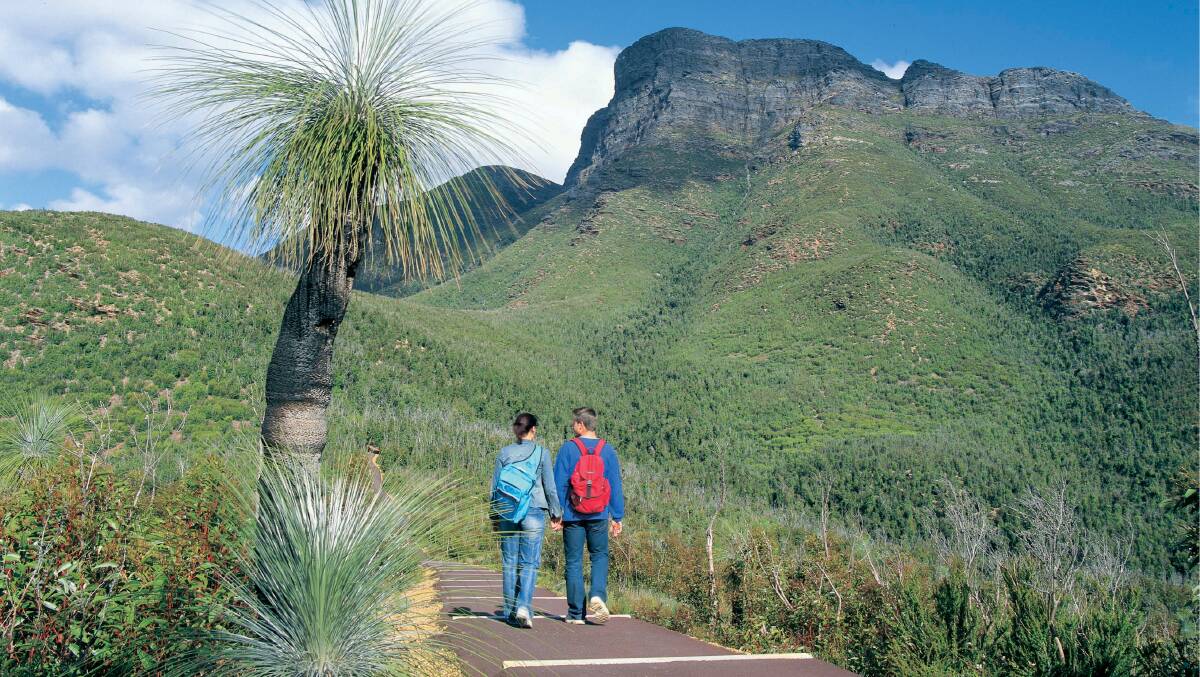 WAY TO GO: Trekkers divert from the Bibbulmun Track to Bluff Knoll, Stirling Range National Park. Photo: Tourism Western Australia.