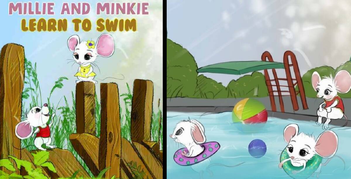 Millie and Minkie Learn to Swim