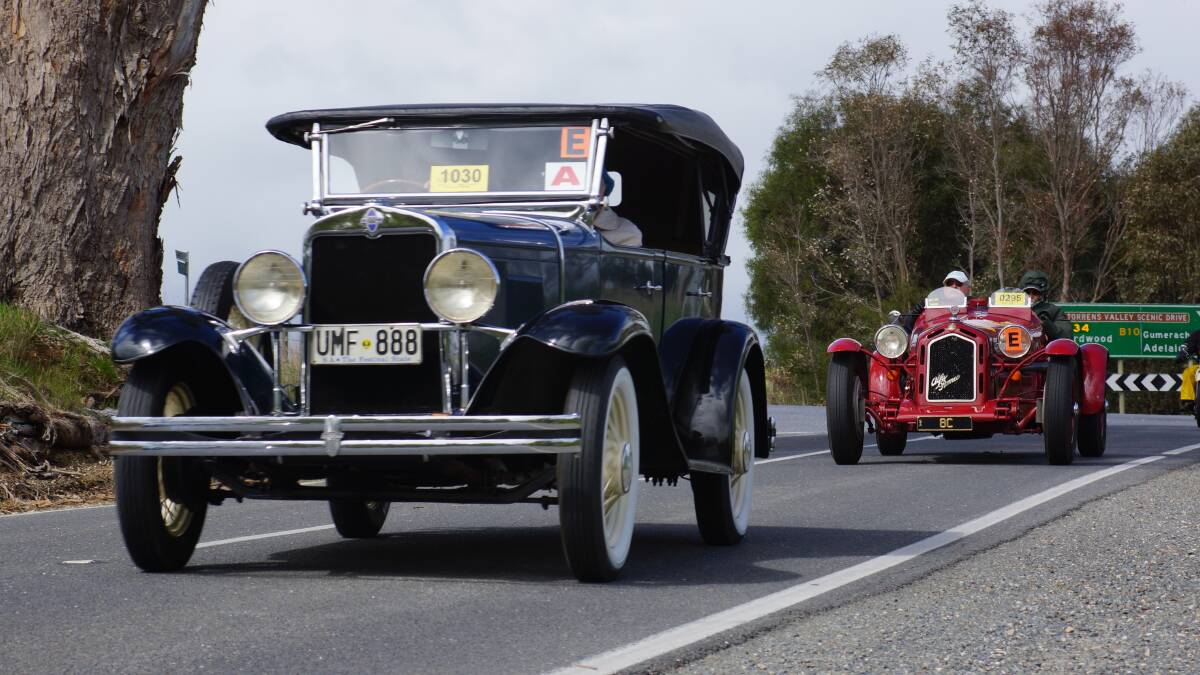MAGNIFICENT: A 1930 Chevrolet Universal Tourer, with a 1929 Alfa Monza Tourer in the background. Photo Lincoln Schultz. 
