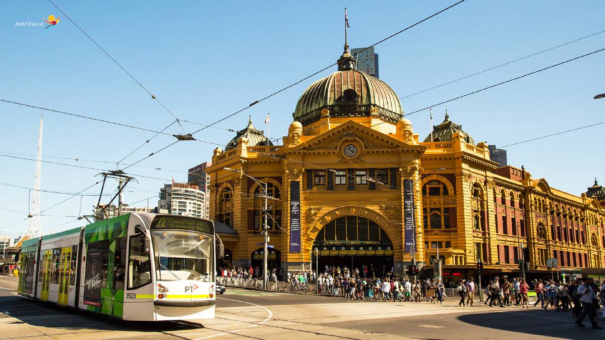 UNDER THE CLOCKS: Flinders Street train station in Melbourne. 