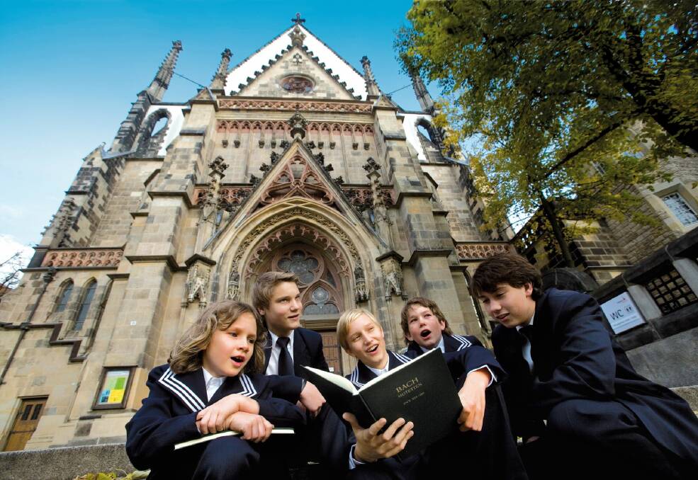 HEAVENLY CHORUS: The St. Thomas Boys' Choir at the very church where Bach was kapellmeister.