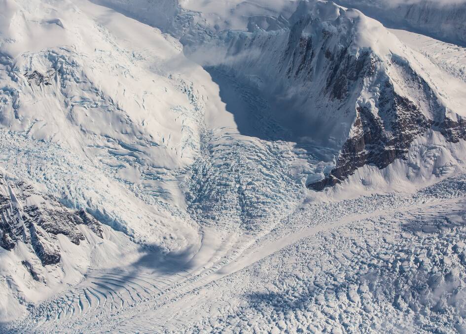 DRAMATIC VIEWS: The vista of Antarctica from 20,000 feet is like nothing most people have ever seen..