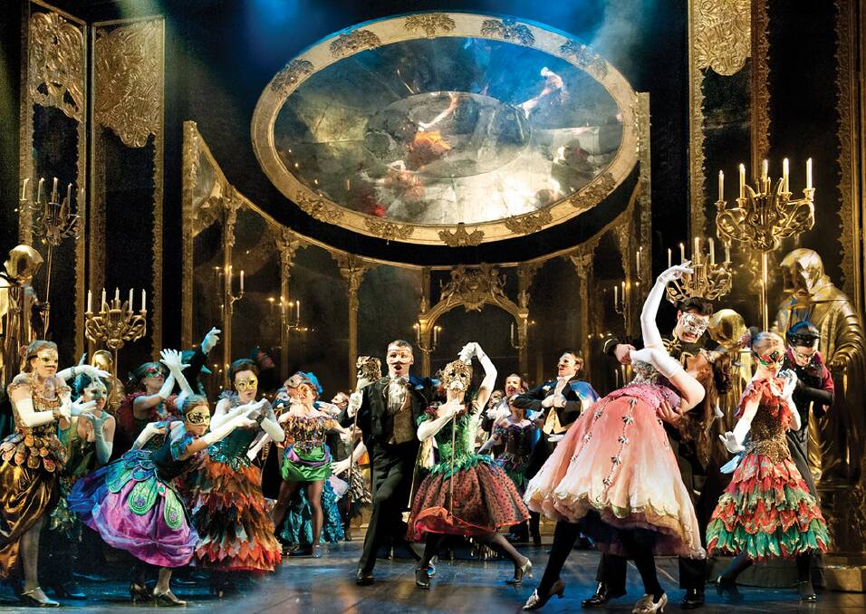 HAVING A BALL: The masquerade sequence in the UK production. Photo Michael Le Poer Trench.