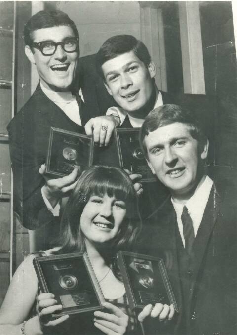 ANOTHER HIT: The group with their gold record record for I'll Never Find Another You. one of many songs written for them by Tom Springfield, the brother of Dusty, 