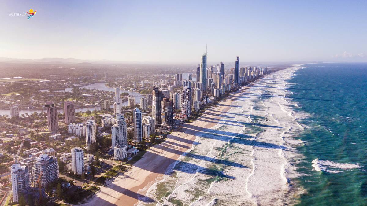 SURF BREAK: The Gold Coast from on high.
