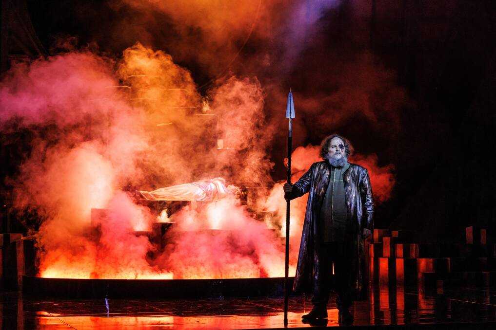 STURM UND DRANG: Warwick Fyfe gives it his all as Wotan in Melbourne Opera's Ring of Fire, the second opera in Wagner's Romance-era paean to sacrificial love . Photo: Robin Halls