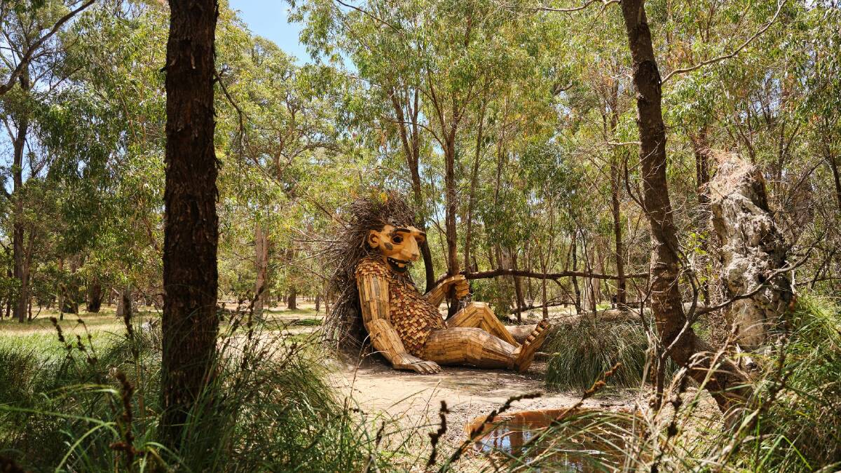 Little Lui, Thomas Dambo's Giants of Mandurah. Picture by Duncan Wright courtesy of FORM - Building a State of Creativity
