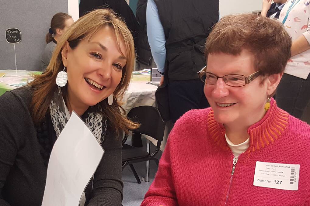 GIFT OF FRIENDSHIP: Sheila Blanchfield (right) with VMCH grants and bequests officer Sandra Rosano.
