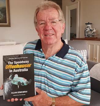 LOVE STORY: Allan Edworthy with his celebration of the Offenhauser. The NSW Mid- North Coast resident has been a fan of the cars since he was a teen.