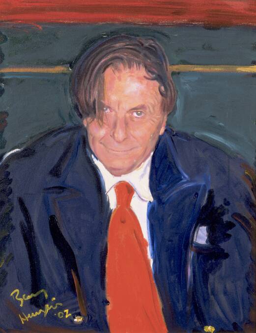 GIFT: Barry Humphries (2002) self-portrait, National Portrait Gallery, Canberra. The portrait is one of many donated by Margaret Olley. 