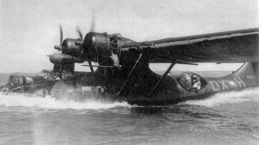 MARATHON MISSIONS: A Catalina prepares for take-off. The flying boat was caoable of flying enormous distances.
