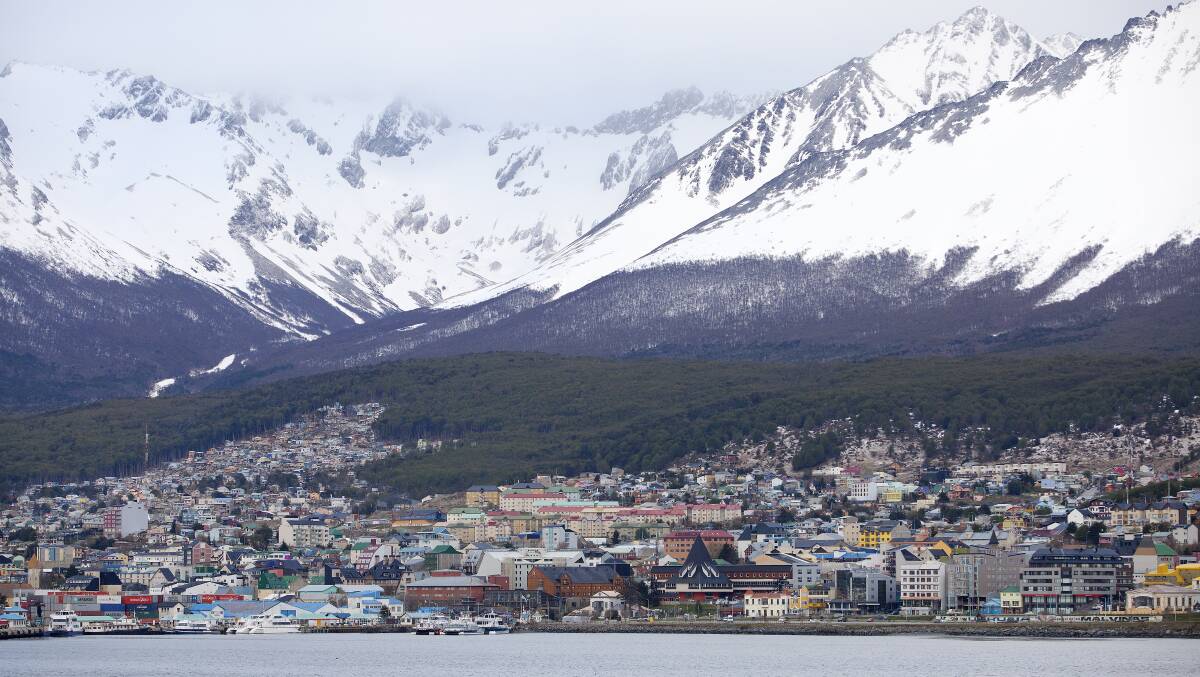 DEEPEST SOUTH: Ushuaia on the Beagle Channel, beneath the
Martial Mountains