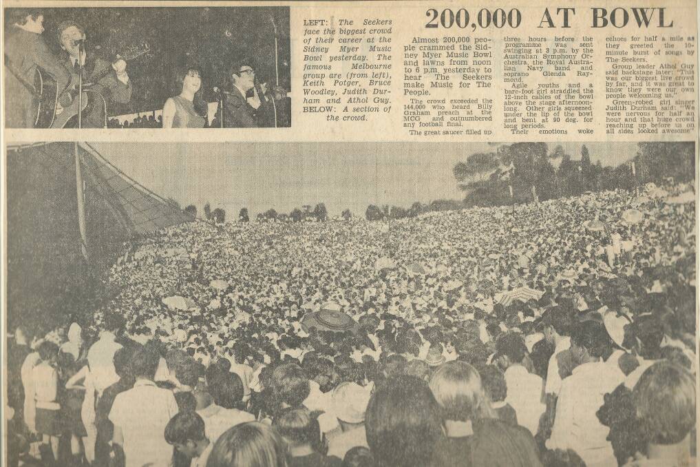 WHAT A TURNOUT: An audience equal to one-tenth of the population of Melbourne attended the concert.