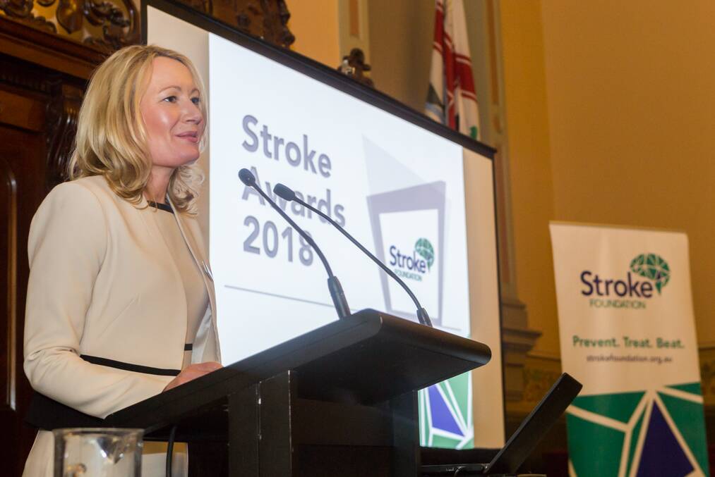 Stroke Foundation chief executive Sharon McGowan at last year's Stroke Awards.