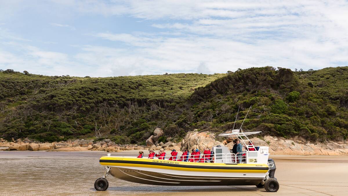 An amphibious boat takes you around Wilsons Promontory.