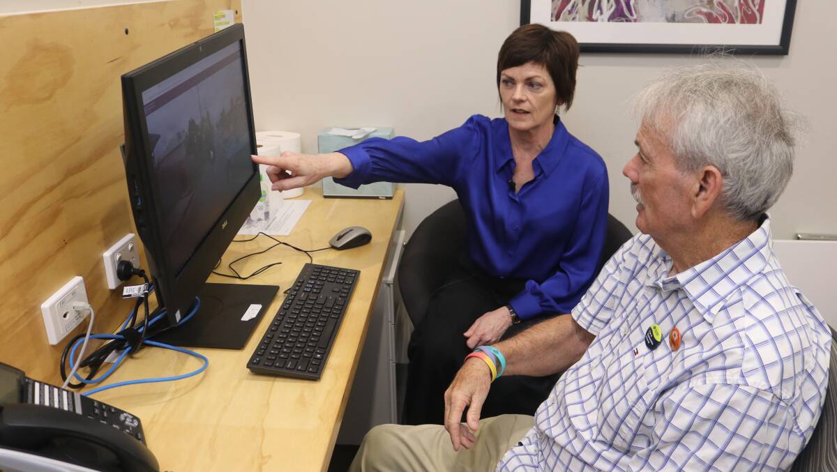 Dr Theresa Scott and dementia advocate John Quinn discuss the online driver safety test. Picture supplied